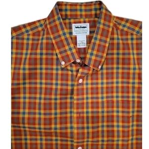 L.L. Bean Men's Large Tall Cotton Multicolor Check Plaid Long Sleeve Button Down